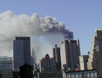 fire spreads in tower 1